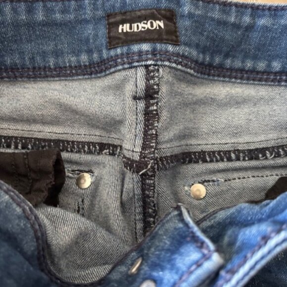 Hudson Collin Crop Distressed Hem Dark Wash Jeans size 30 - Picture 5 of 10
